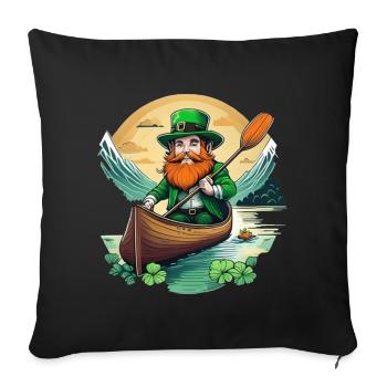 St. Patrick's Day Kleeblatt Kajak - Sofakissenbezug 45 x 45 cm - Schwarz - Vorne