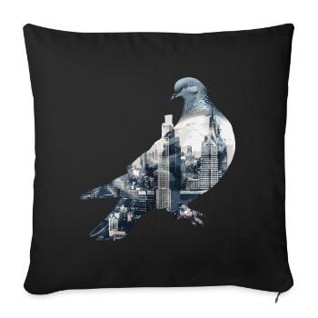 pigeon pigeon bird pigeon fancier flying - Sofa pillowcase 17,3'' x 17,3'' (45 x 45 cm) - black - Front