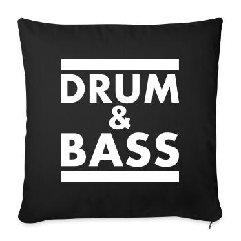 Drum and bass - Housse de coussin décorative 45 x 45 cm - noir - Devant