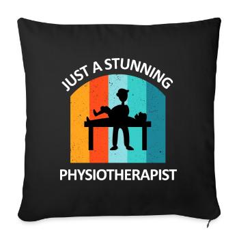 Physiotherapist Humorous Gift Saying Funny - Sofa pillowcase 17,3'' x 17,3'' (45 x 45 cm) - black - Front