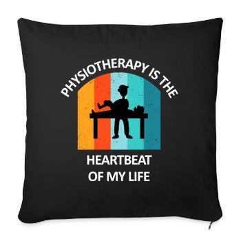 Physiotherapist Humorous Gift Saying Funny - Sofa pillowcase 17,3'' x 17,3'' (45 x 45 cm) - black - Front