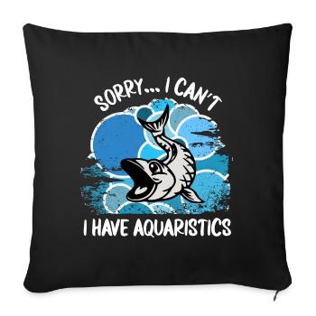 Aquarium Aquarists Fish Ornamental fish Aquaristics - Sofa pillowcase 17,3'' x 17,3'' (45 x 45 cm) - black - Front