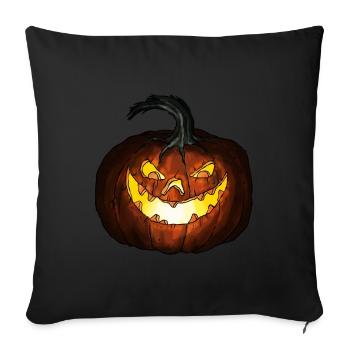 Pumpkin, Halloween - Sofa pillowcase 17,3'' x 17,3'' (45 x 45 cm) - black - Front