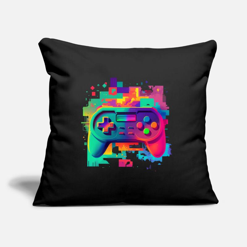 Retro colorful console Sofa pillowcase 17,3'' x 17,3'' (45 x 45 cm)