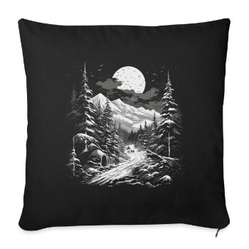 Forest, Nature, Landscape, Hats - Sofa pillowcase 17,3'' x 17,3'' (45 x 45 cm) - black - Front