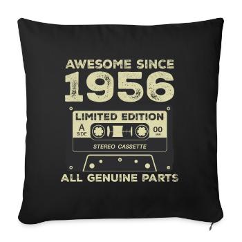 1956 Birthday Born In 1956 Vintage Retro - Sofa pillowcase 17,3'' x 17,3'' (45 x 45 cm) - black - Front
