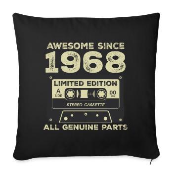 1968 Birthday Born In 1968 Vintage Retro - Sofa pillowcase 17,3'' x 17,3'' (45 x 45 cm) - black - Front