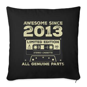 2013 Birthday Born in 2013 Vintage Retro - Sofa pillowcase 17,3'' x 17,3'' (45 x 45 cm) - black - Front