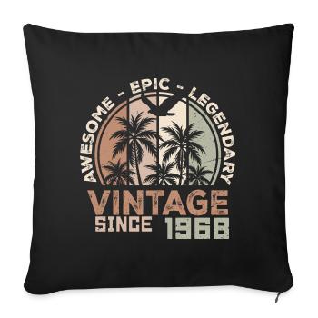 Geboren 1968 Geburtstagsgeschenk 1968 Vintage 1968 - Sofakissenbezug 45 x 45 cm - Schwarz - Vorne