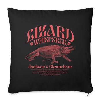 Jackson's Chamäleon Echsenflüsterer - Sofakissenbezug 45 x 45 cm - Schwarz - Vorne