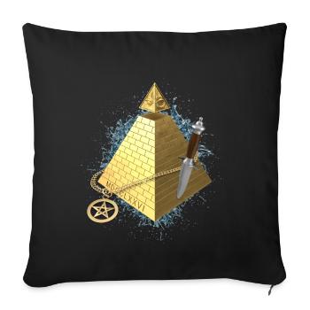 Gold illuminati - Sofa pillowcase 17,3'' x 17,3'' (45 x 45 cm) - black - Front
