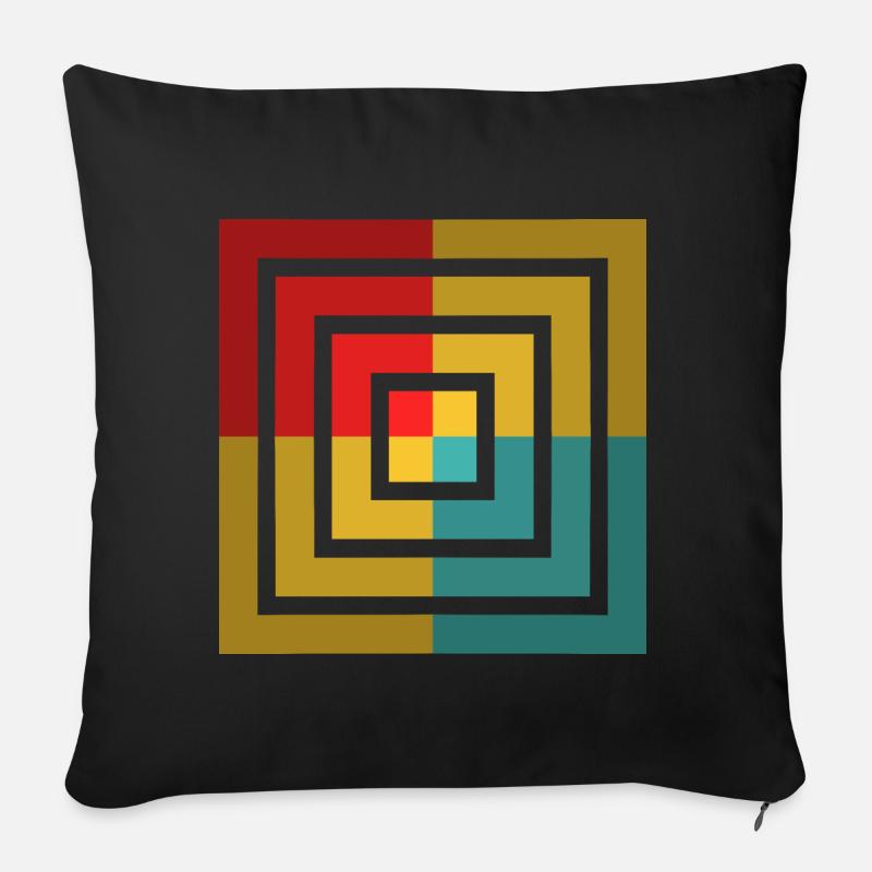 Optische Täuschung - Sofakissenbezug 45 x 45 cm - Schwarz