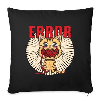 Cat-Fehler - Sofakissenbezug 45 x 45 cm - Schwarz - Vorne
