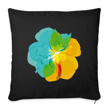 color noise - Sofa pillowcase 17,3'' x 17,3'' (45 x 45 cm) - black - Front