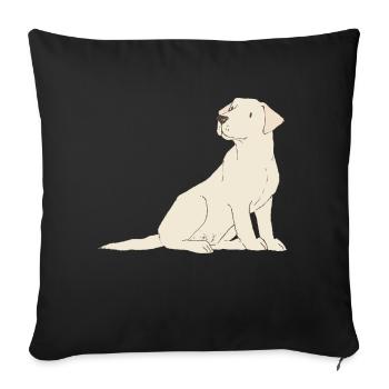 Crème du Labrador - Housse de coussin décorative 45 x 45 cm - noir - Devant