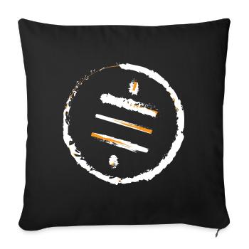 SatsLogoScratch White - Sofakissenbezug 45 x 45 cm - Schwarz - Vorne