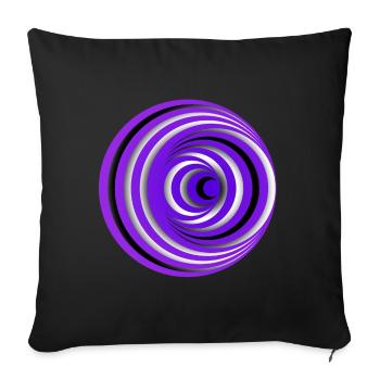Trou de ver Mandala - Housse de coussin décorative 45 x 45 cm - noir - Devant