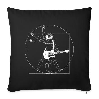 style Da Vinci Rock - Homme Musique Festival - Sofa pillowcase 17,3'' x 17,3'' (45 x 45 cm) - black - Front