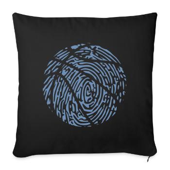 Basketball Players Fingerprint Passion - - Sofa pillowcase 17,3'' x 17,3'' (45 x 45 cm) - black - Front