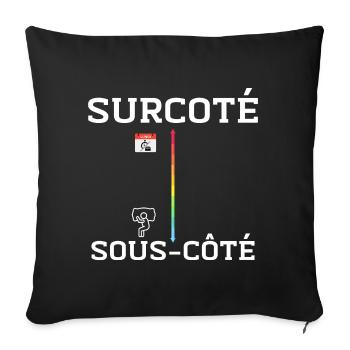 Pyjama vs Lundi - Housse de coussin décorative 45 x 45 cm - noir - Devant