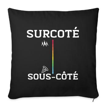 Fitness vs Fitness Pizza - Housse de coussin décorative 45 x 45 cm - noir - Devant