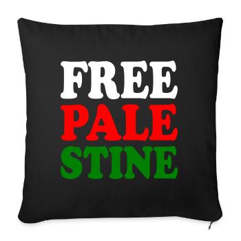 Free palestine - Housse de coussin décorative 45 x 45 cm - noir - Devant