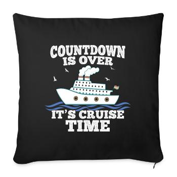 Le compte à rebours est terminé, c'est l'heure de la croisière - Croisière - Housse de coussin décorative 45 x 45 cm - noir - Devant