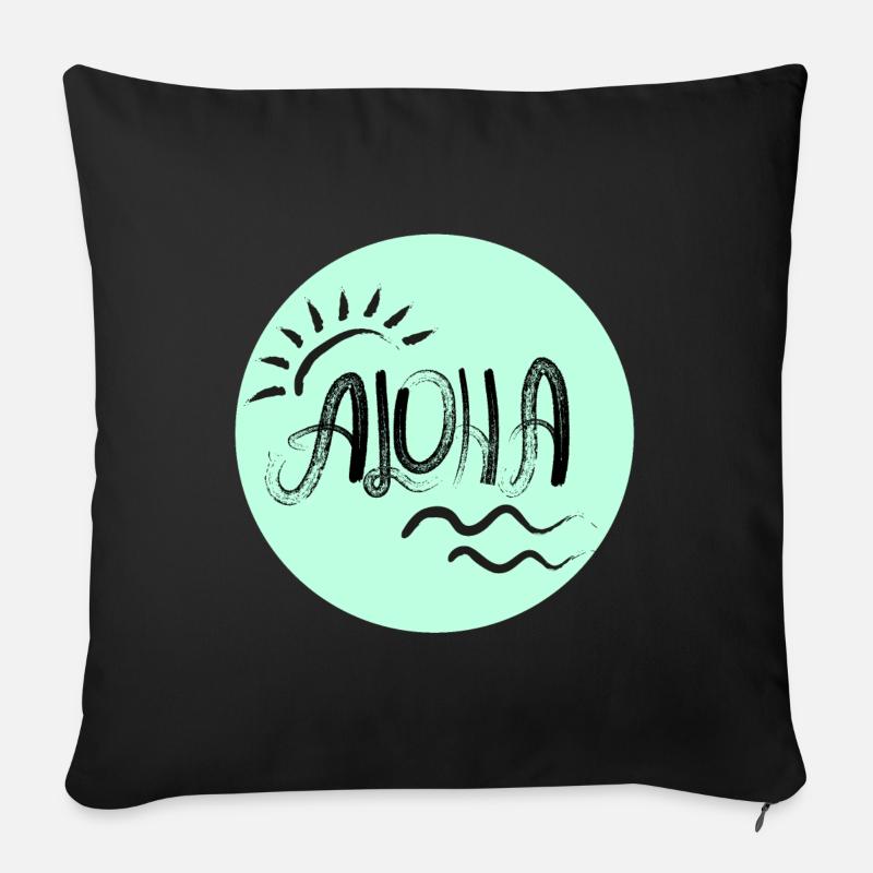 Aloha - Sofakissenbezug 45 x 45 cm - Schwarz