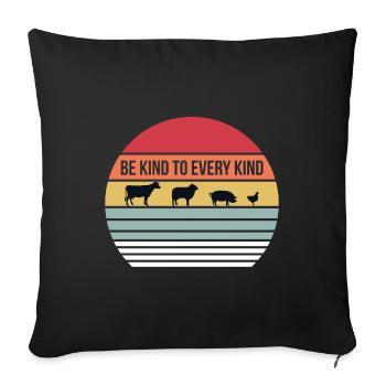 Droits des animaux Protection des animaux Cadeau de conservation de la nature - Housse de coussin décorative 45 x 45 cm - noir - Devant