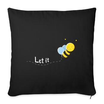 Que ce soit un cadeau d'abeille - Housse de coussin décorative 45 x 45 cm - noir - Devant