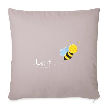 Que ce soit un cadeau d'abeille - Housse de coussin décorative 45 x 45 cm - taupe clair - Devant