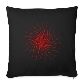 Energy spiral circle chakra point sun music summer - Sofa pillowcase 17,3'' x 17,3'' (45 x 45 cm) - black - Front