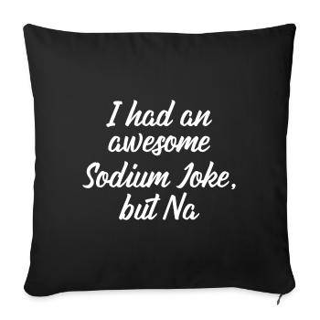 Chimie périodique disant cadeau de chimiste - Housse de coussin décorative 45 x 45 cm - noir - Devant