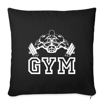 Cadeau Gym Beast - Housse de coussin décorative 45 x 45 cm - noir - Devant