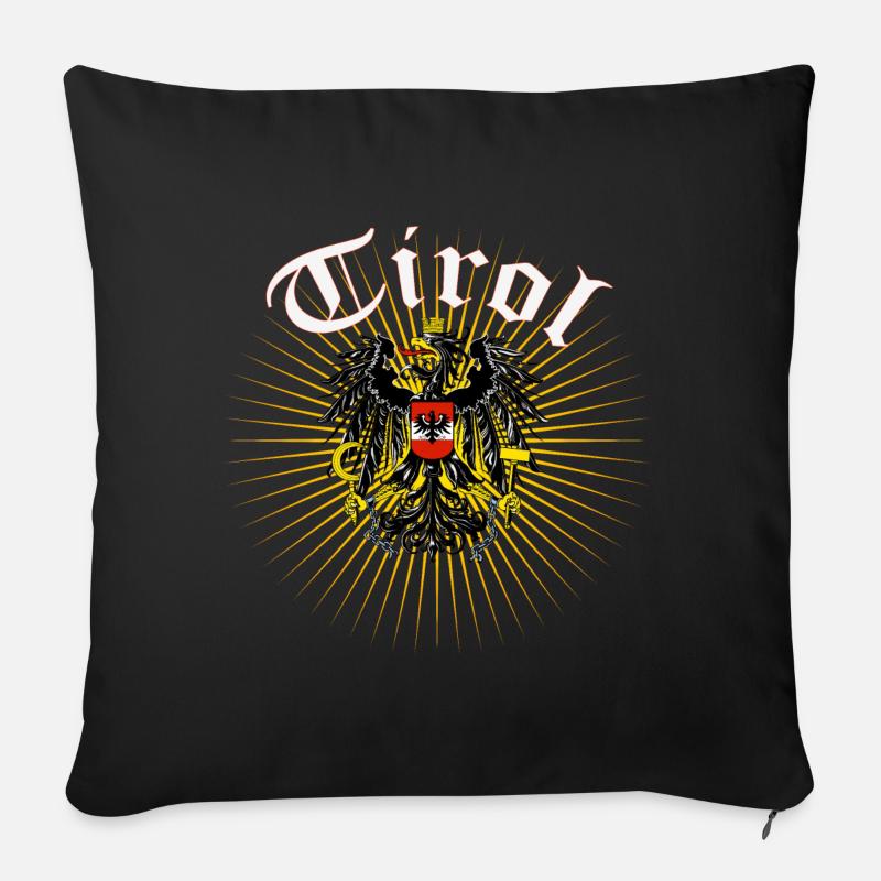 Tirol - Sofakissenbezug 45 x 45 cm - Schwarz