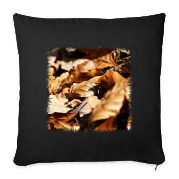 Leaf - Sofakissenbezug 45 x 45 cm - Schwarz - Vorne
