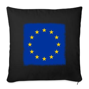 Europe - Sofa pillowcase 17,3'' x 17,3'' (45 x 45 cm) - black - Front