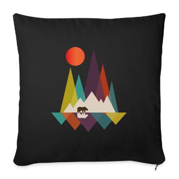 Nature lovers Digital Art Art Gift - Sofa pillowcase 17,3'' x 17,3'' (45 x 45 cm) - black - Front