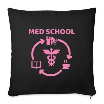 Medicine Uni Student Coffee Gift - Sofa pillowcase 17,3'' x 17,3'' (45 x 45 cm) - black - Front