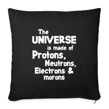 Science neutron saying chemistry gift - Sofa pillowcase 17,3'' x 17,3'' (45 x 45 cm) - black - Front