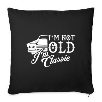 Old school classic car saying gift - Sofa pillowcase 17,3'' x 17,3'' (45 x 45 cm) - black - Front