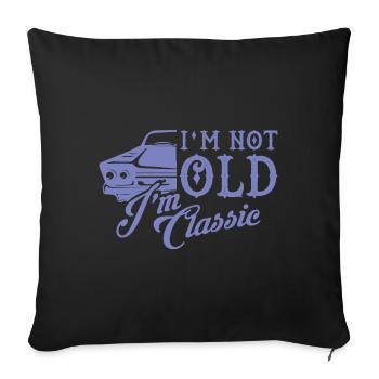 Classic Car Classic Car Old School Gift - Sofa pillowcase 17,3'' x 17,3'' (45 x 45 cm) - black - Front