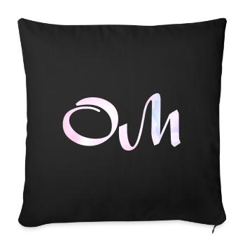 OM Yoga Geschenk - Sofakissenbezug 45 x 45 cm - Schwarz - Vorne