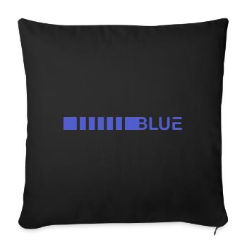Blue Line Streifen Symbol Geschenk - Sofakissenbezug 45 x 45 cm - Schwarz - Vorne