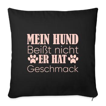 Hundehalter Spruch Hundeliebhaber Geschenk - Sofakissenbezug 45 x 45 cm - Schwarz - Vorne