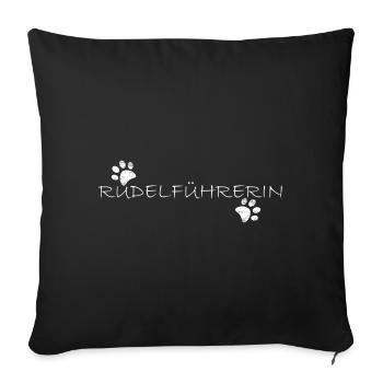 Rudel Hundehalter Spruch Hunde Geschenk - Sofakissenbezug 45 x 45 cm - Schwarz - Vorne