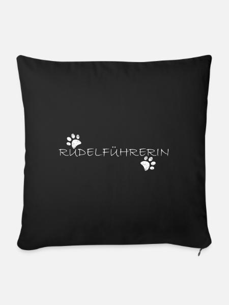 Rudel Hundehalter Spruch Hunde Geschenk - Sofakissenbezug 45 x 45 cm - Schwarz