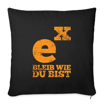 Exponentialfunktion Bleib wie du bist Geschenk - Sofakissenbezug 45 x 45 cm - Schwarz - Vorne