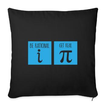 Math pi disant cadeau d'école - Housse de coussin décorative 45 x 45 cm - noir - Devant