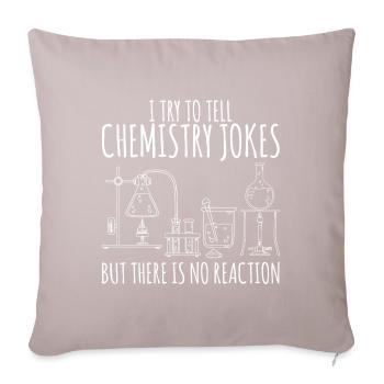 Flacon de laboratoire de chimie disant cadeau chimique - Housse de coussin décorative 45 x 45 cm - taupe clair - Devant